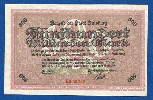 054 notgeld stadt duisburg - stadt,