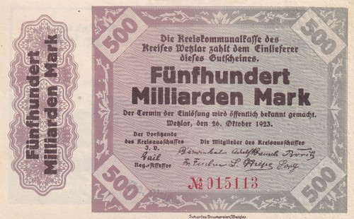 Wetzlar kreis 500 - -,