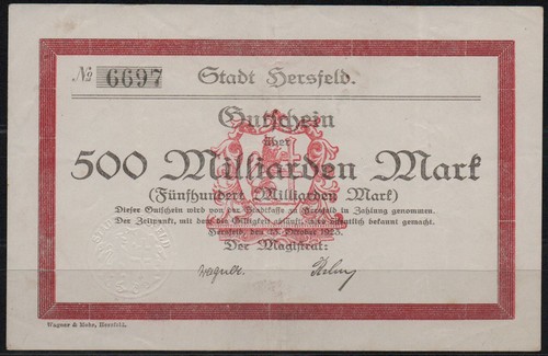 33467 notgeld hersfeld - [33467],