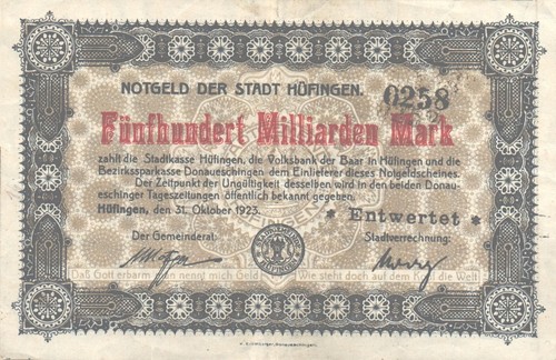 Hüfingen stadt 500 - -,