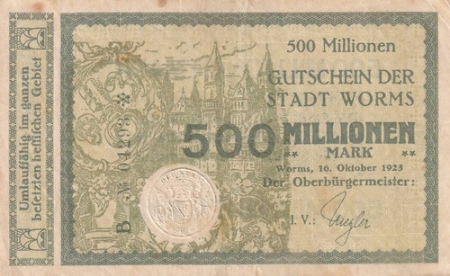 Worms stadt 500 - -,