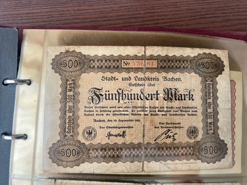 14x notgeld aachen 1922 - notgeld,