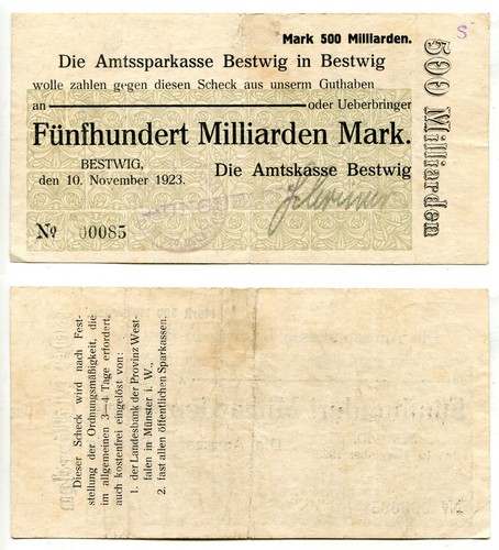 500 milliarden mark amtskasse - 500,