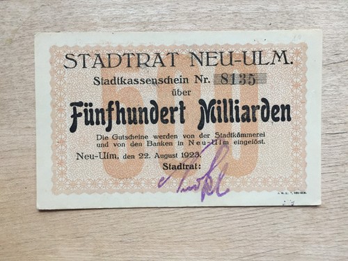 Neu ulm stadtkassenschein - neu-ulm:,