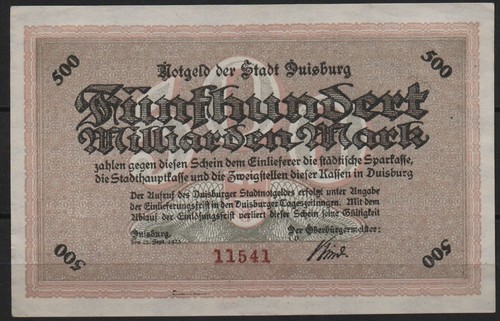 32734 notgeld duisburg - notgeld,