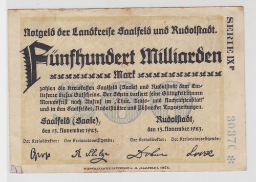500 milliarden mark banknote - 500,