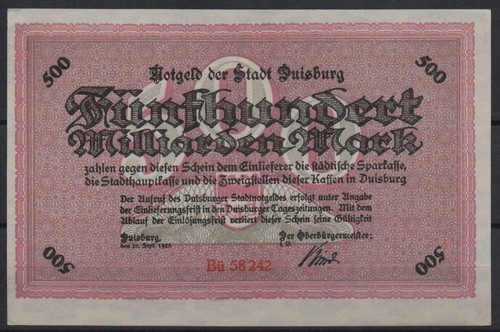 32735 notgeld duisburg - notgeld,